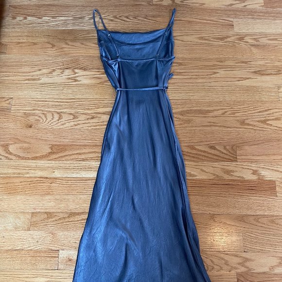 Shona Joy La Lune Bias Cowl Midi Dress - Blue Smoke - Picture 6 of 6